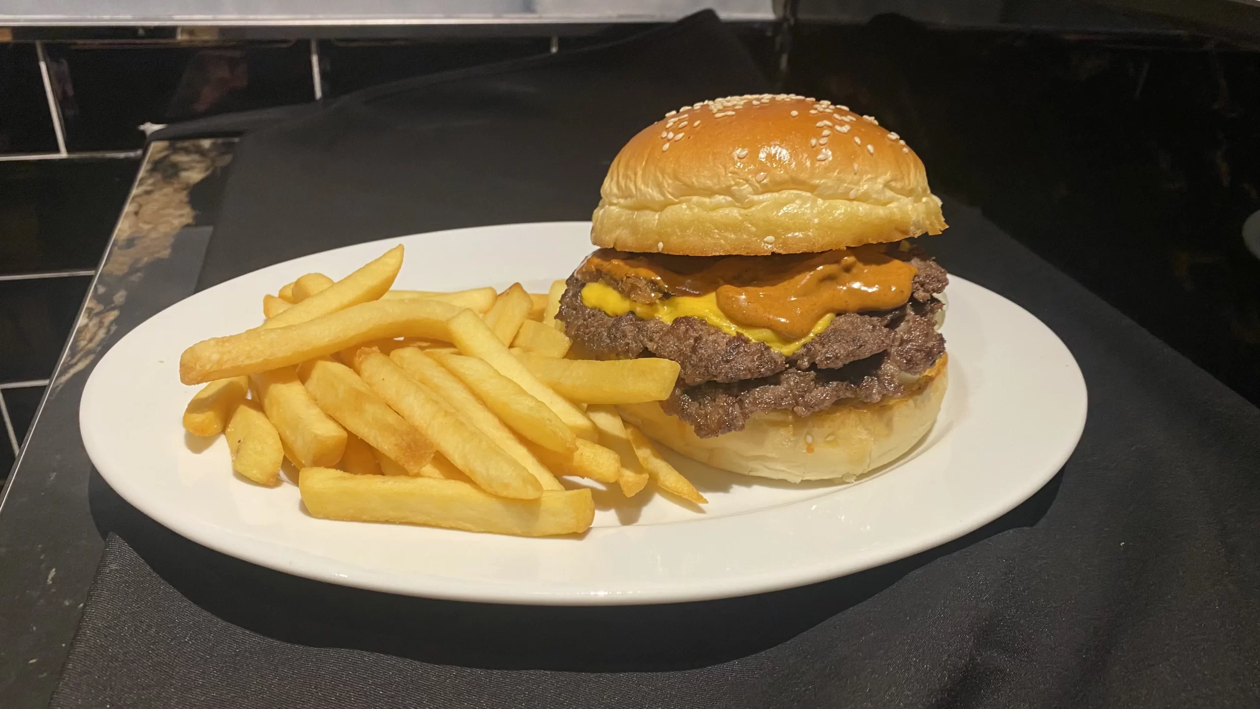 Super Double Smashburger at Eddie's New York Deli & Diner Saigon