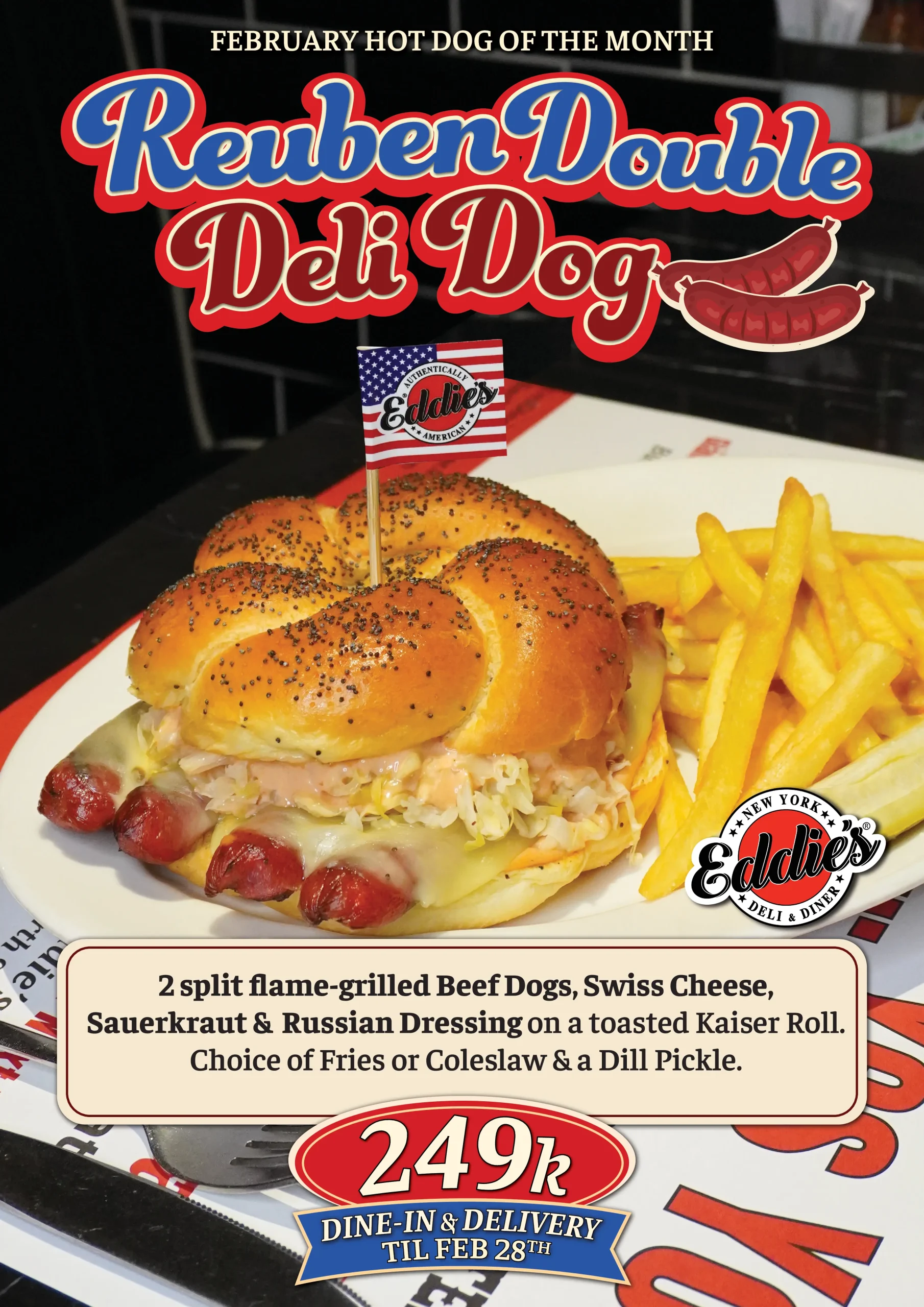 Reuben Double Deli Dog