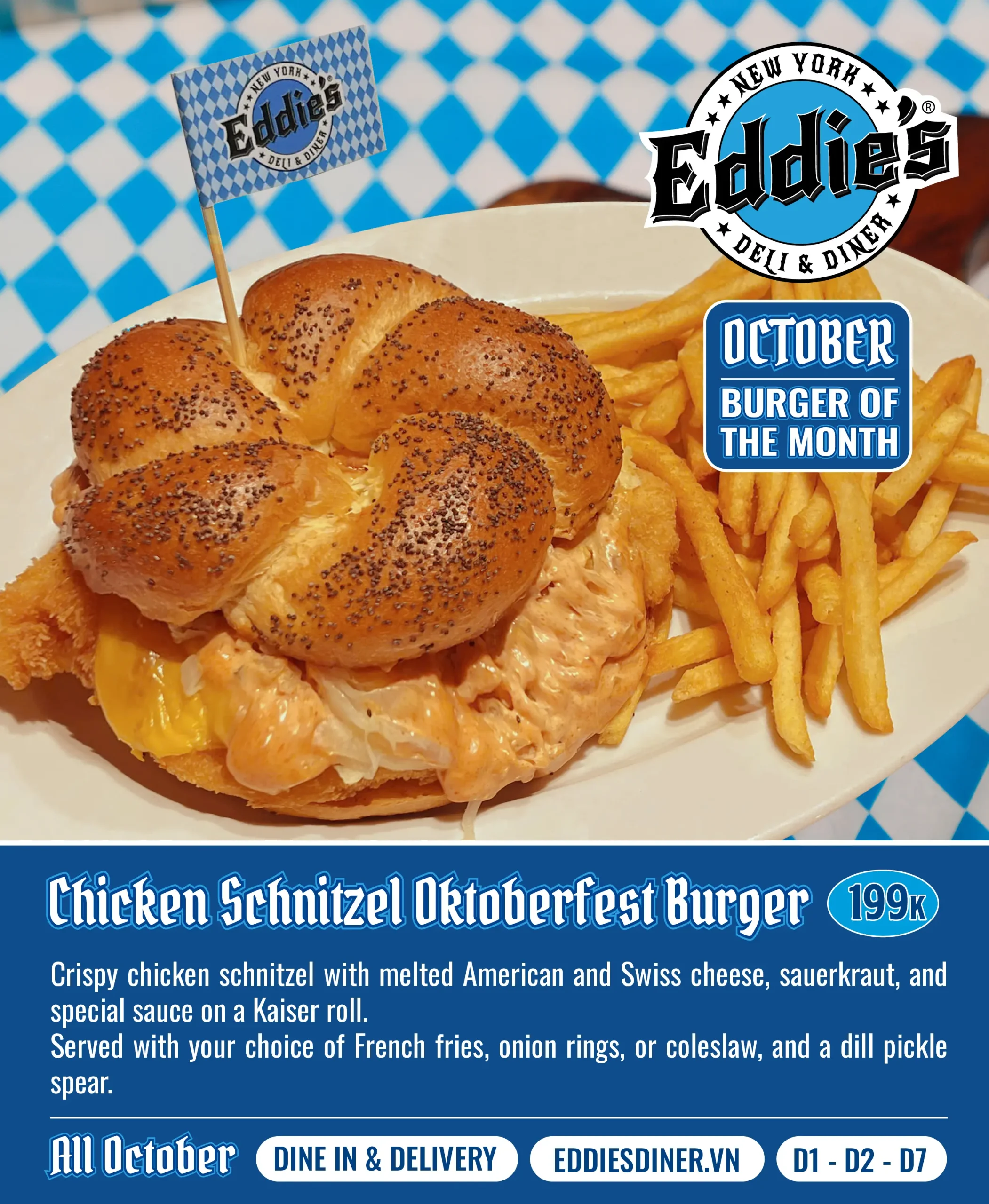 CHICKEN SCHNITZEL OKTOBERFEST BURGER